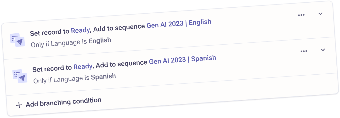 Branching Conditions
